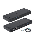 BAZAR - i-tec USB 3.0 / USB-C / Thunderbolt Dual Display Docking Station + PD 100W - Po opravě (Náhradní krabice)