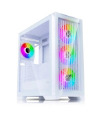 EVOLVEO Ptero Q2G, skříň ATX, 4x ARGB ventilátor, čelní+boční panel sklo, bílá