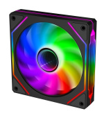 EVOLVEO 120UX-S, ventilátor, 120mm, 4pin molex, ARGB, slave, černý