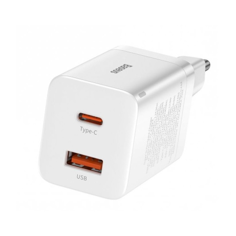 Baseus CCSUPP-E02 Super Si Quick Nabíječka USB + USB-C 30W White