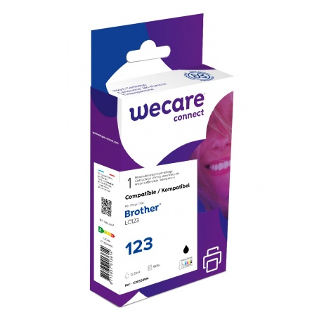 WECARE ARMOR ink kompatibilní s BROTHER LC-123BK, černá/black