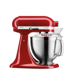 KitchenAid Artisan 5KSM185PSEER Kuchyňský robot - 10 rychlostí, planetární systém, celokovová konstrukce, král. červená