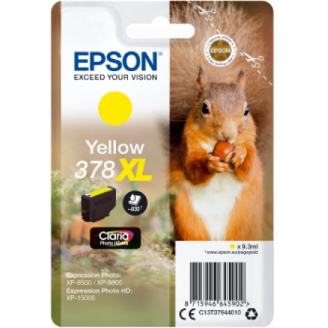 Epson Singlepack Yellow 378 XL Claria Photo HD Ink