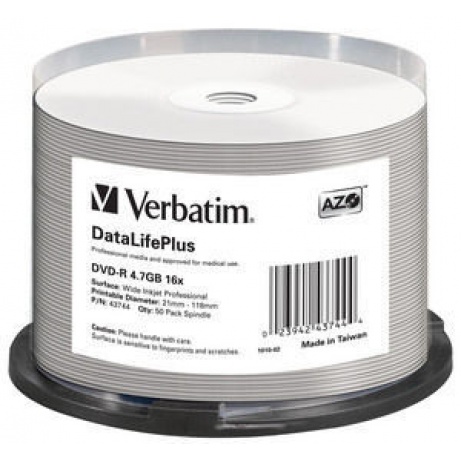 VERBATIM DVD-R (16xProfes. Print, 4,7GB), 50 cake