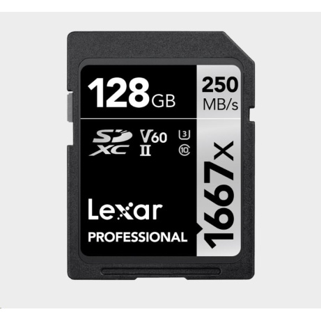 Lexar SDXC Pro 1667X UHS-II U3 R250/W120 (V60) 128G