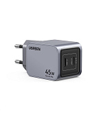 UGREEN síťová rychlonabíječka Nexode Pro 45W 2-Port USB-C, GaN, stříbrná