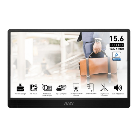 MSI Pro/MP161 E2U/15,6"/IPS/FHD/60Hz/4ms/Black/2R