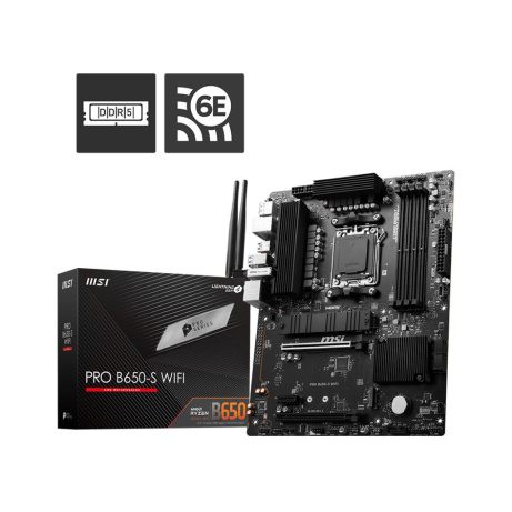 BAZAR - MSI MB Sc AM5 PRO B650-S WIFI, AMD B650, 4xDDR5, 1xDP, 1xHDMI, WI-FI - Po opravě (Bez příšlušenství)