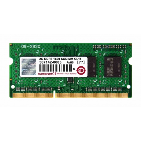 TRANSCEND SODIMM DDR3 2GB 1600MHz 1Rx8 CL11