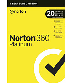 NORTON 360 PLATINUM 100GB +VPN 1 uživatel pro 20 zařízení na 1 rok ESD 1+1 (50%)