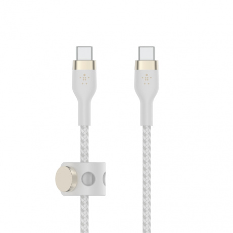 Belkin kabel USB-C s konektorem USC-C,1M bilý pletený