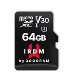 GOODRAM microSDXC karta 64GB IRDM (R:100/W:70 MB/s), UHS-I Class 10, U3, V30 + Adapter