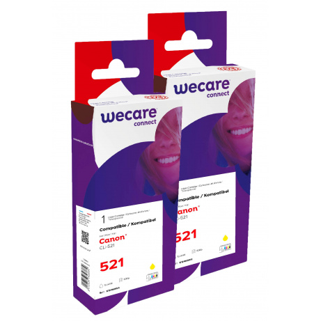 WECARE ARMOR sada ink kompatibilní s CANON CLI521Y 2x10,5ml,žlutá,CLI- 521 Y