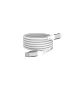 WG - Datový kabel Type-C na Type-C, 1 metr, 3A, 60W, magnetický samonavíjecí, bílá