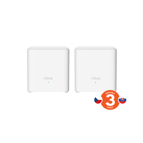 Tenda Nova EX3 (2-pack) WiFi6 AX1500 Mesh Gigabit system, 4xGLAN/GWAN, WPA3, VPN, SMART CZ aplikace