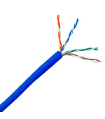 BAZAR - UTP kabel PlanetElite, Cat5E, licna(lanko), PVC, modrá, 305m - POŠKOZENÝ OBAL