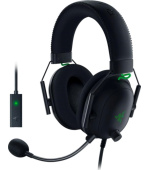RAZER sluchátka s mikrofonem BlackShark V2, Wired Esports Headset + USB Mic Enhancer