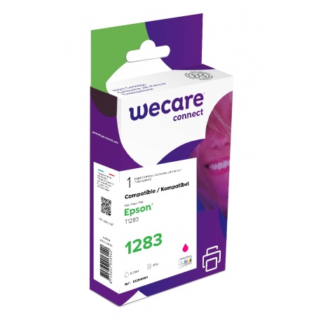 WECARE ARMOR ink kompatibilní s EPSON C13T12834012,červená/magenta