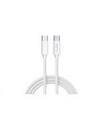 WG - Datový kabel Type-C (male) na Type-C (male), 1 metr, 3 A, cotton ECO, bílá