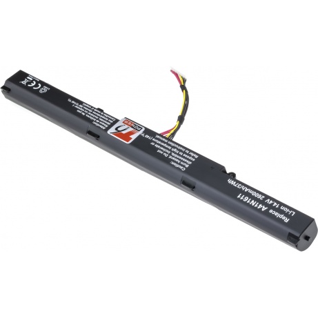 Baterie T6 Power Asus GL752, N552, N752, FX553, G553, GL553, 2600mAh, 37Wh, 4cell, Li-ion