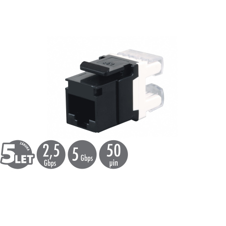 Zařezávací keystone Solarix CAT5E UTP RJ45 SXKJ-5E-UTP-BK