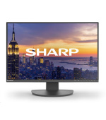 SHARP MT 24" MultiSync EA242W-BK, IPS TFT, 1920x1200, 300nit, 1000:1, 6ms, DP, DVI-D, HDMI, USB, Repro, Černý