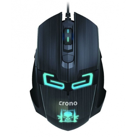 Crono CM647/Herní/Optická/Drátová USB/Černá-modrá