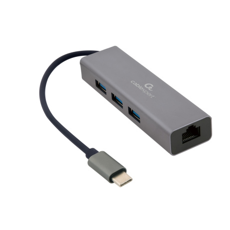 Gembird USB-C GBit adapter + 3x USB 3.1