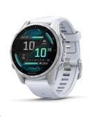 Garmin fenix® 8 – 43 mm, AMOLED, Silver / Whitestone se silikonovým řemínkem, EU