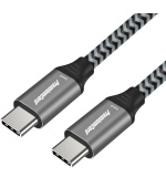 PREMIUMCORD Kabel USB-C (USB 3.2 Gen 2, 3A, 60W, 20Gbit/s) bavlněný oplet, 1,5m