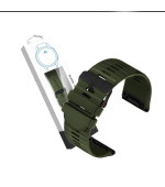 RhinoTech řemínek pro Garmin QuickFit silikonový outdoor 26mm tmavě zelený