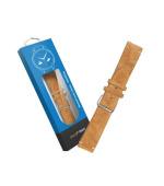 RhinoTech univerzální řemínek Genuine Suede Leather Quick Release 22mm hnědý