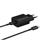 BAZAR - Samsung síťová nabíječka EP-TA800EBE + kabel EP-DG980BBE USB-C, 25W, černá, (bulk) - Po opravě Náhradní krabice