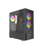 GEMBIRD Fornax 4300/Midi Tower/Transpar./Černá