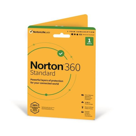 LENOVO NORTON 360 Standard 10GB + VPN 1 uživatel pro 1 zařízení na 1 rok - PROMO