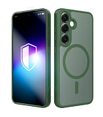 3mk ochranný kryt Misty MagCase Green pro Samsung Galaxy S25