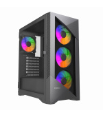 GEMBIRD Fornax 900/Midi Tower/Transpar./Černá