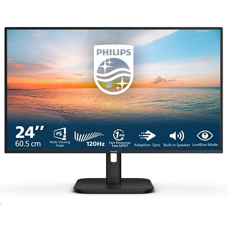 BAZAR - Philips MT 23,8" 24E1N1200A - 1920x1080,IPS,120Hz,D-Sub,HDMI,DP,Repro - Poškozený obal (Komplet)
