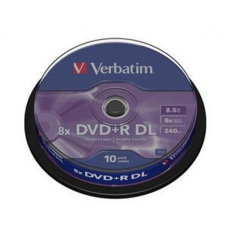 VERBATIM DVD+R(10-pack) Double layer/8x/8.5GB/spindle