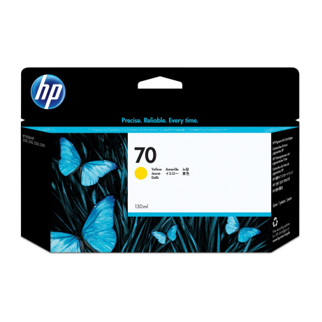 HP 70 Yellow DJ Ink Cart, 130 ml, C9454A