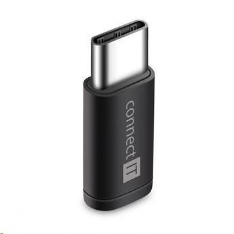 CONNECT IT Wirez adaptér, USB-C Male > Micro USB, černý/black