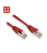 LYNX FTP patch kabel Cat5e PVC, CCA, 0,3m, červený (balení obsahuje 10ks)