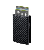 MYBALO Carryx skládací peněženka s výsuvným držákem na karty, Carbon fiber black