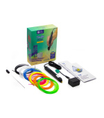 BAZAR - 3Doodler 3D pero FLOW + 8 PLA náplní a 3D šablona - Poškozený obal (Komplet)