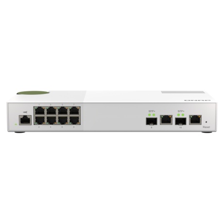 QNAP řízený switch QSW-M2108-2C (8x 2,5GbE RJ45 a 2x kombinované 10GbE SFP+ / RJ-45)