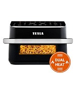 TESLA AirCook DualHeat QD575 XXL - multifunkční duální digitální horkovzdušná fritéza