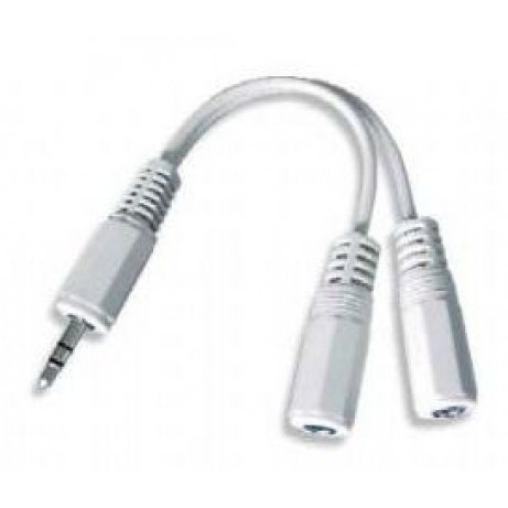 Kabel.rozdvojka jack 3,5na2x3,5mm M/F,10cm, audio