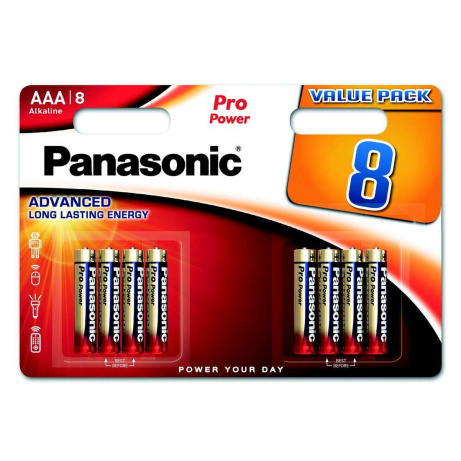 PANASONIC Alkalické baterie - Pro Power AAA 4+4F 1,5V balení - 8ks