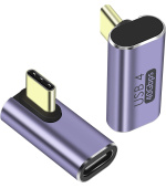 PremiumCord Adaptér USB-C na USB-C, USB 4.0, zahnutý 90°