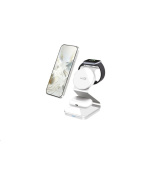 WG - Bezdrátová nabíječka WG37, 3v1 FAST MAGNET, 15W+3W+3W, bílá